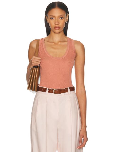 RENGGLI Scoop Neck Rib Tank