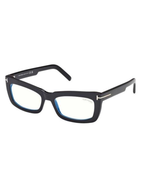 TOM FORD Tom Ford Blue Light Block Cat Eye Ladies Eyeglasses FT5966-B 001 55