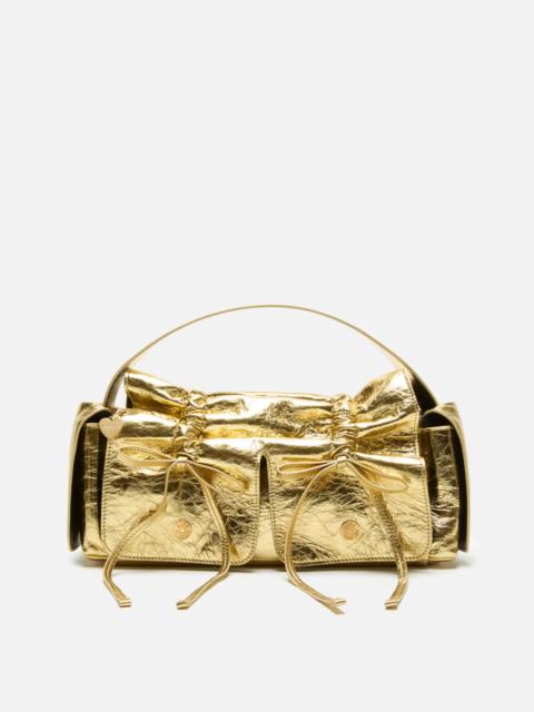 Acne Studios Multipocket metallic leather bag - Gold