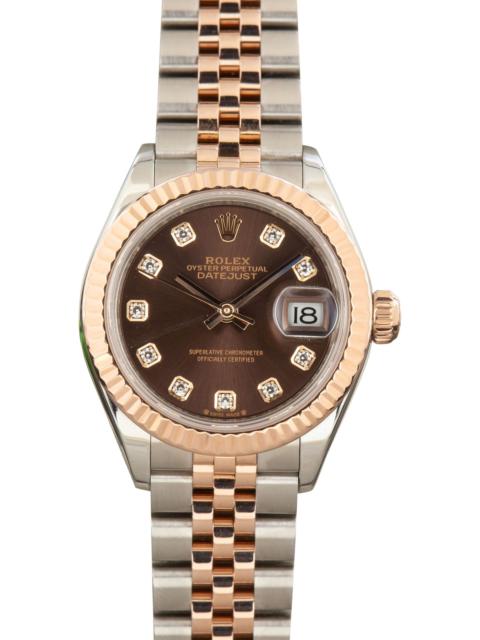 ROLEX Ladies Rolex Datejust Ref 279171 Aubergine Diamond Dial