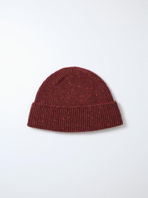 ROTOTO® ROTOTO - NEP WOOL SEAMLESS BEANIE - DARK RED