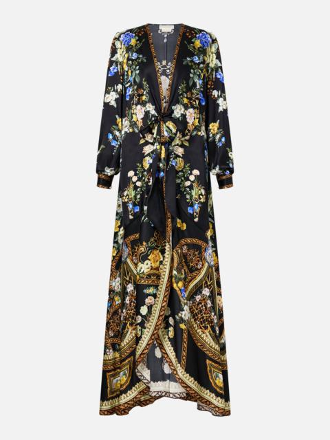 CAMILLA TIE WAIST LONG SLEEVE DRESS