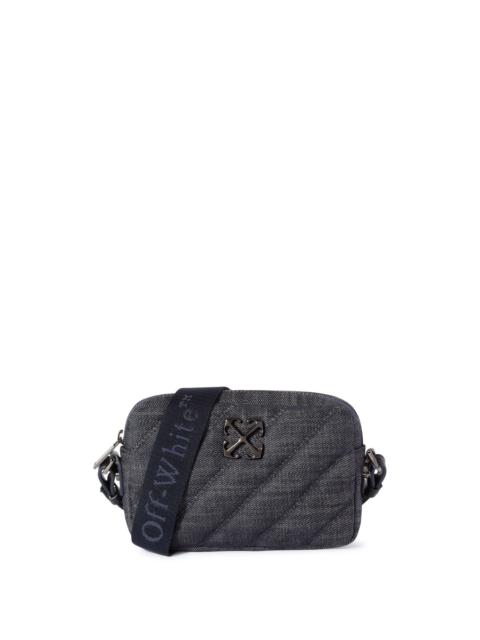 Off-White Dark Blue Quilted Denim Camera Bag