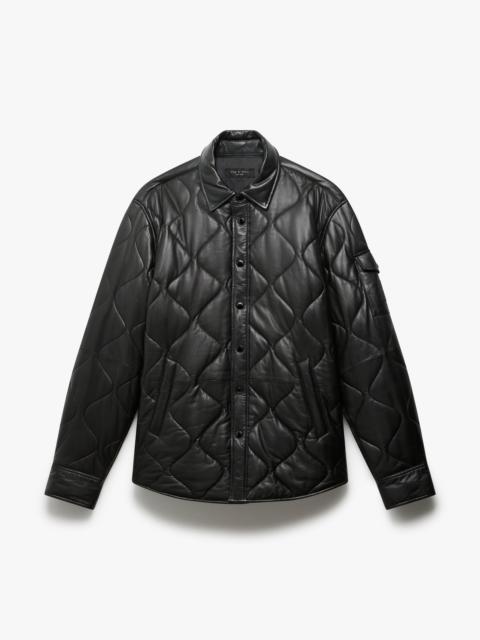 rag & bone Dane Leather Quilted Shirt Jacket