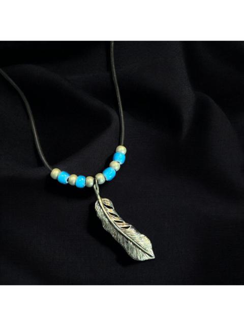 Other Designers Vintage - SINGLE FEATHER 925 STERLING SILVER PENDANT NECKLACE