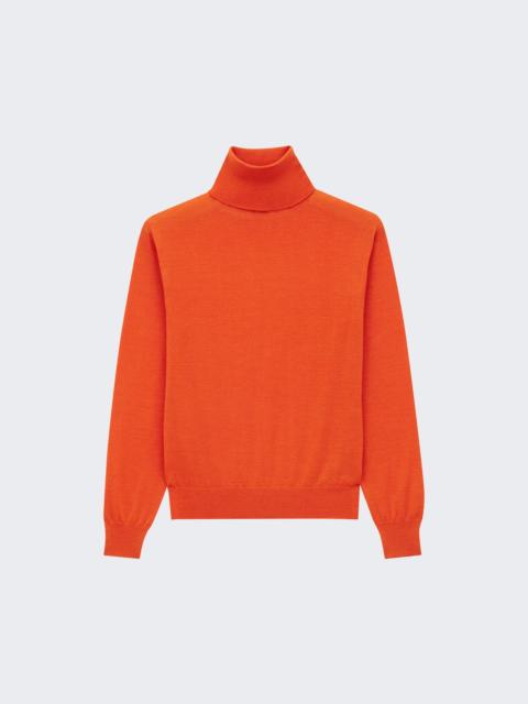 SAINT LAURENT Turtleneck Sweater Orange