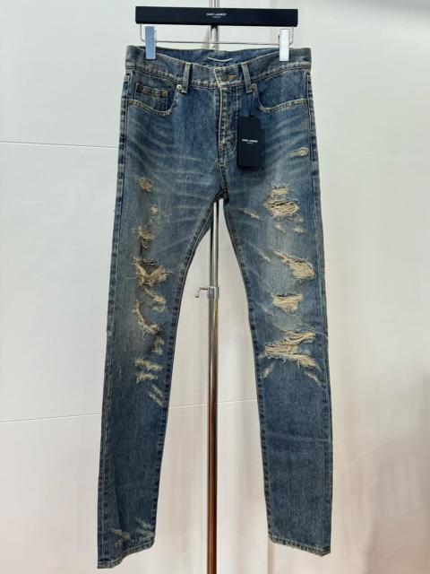 SAINT LAURENT Saint Laurent SLP Original Disrupted Jeans