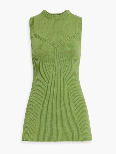 Jil Sander Ribbed cotton-blend top
