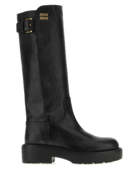 Miu Miu Miu Miu Women Black Leather Boots