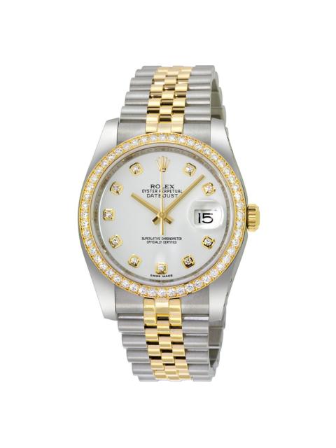 ROLEX Rolex Oyster Perpetual Datejust 36 White Dial Stainless Steel and 18K Yellow Gold Jubilee Bracelet A