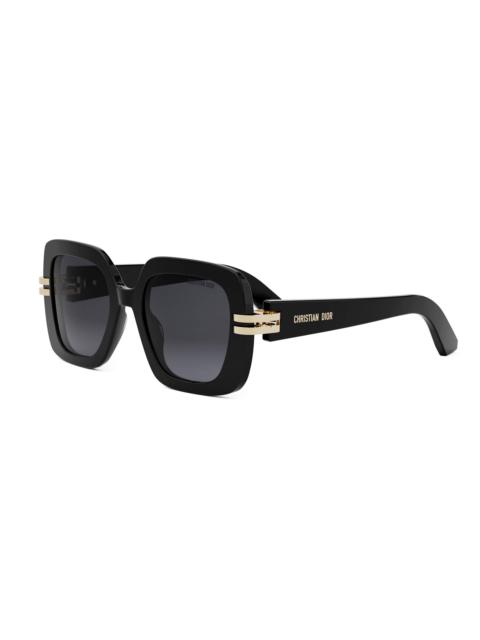 Dior Dior CDIOR S2I Smoke Gradient Square Sunglasses CD40154I 01B 52