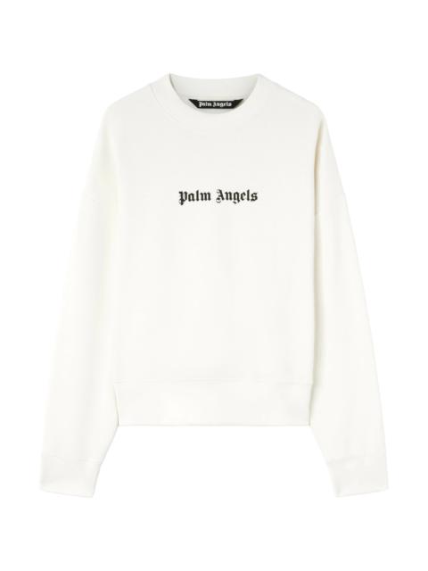 Palm Angels LOGO-PRINT COTTON SWEATSHIRT