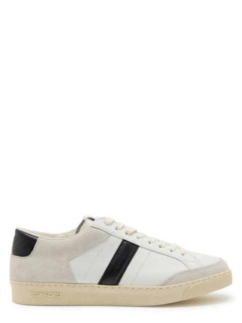 TOM FORD Tom Ford Panelled Suede and Grained Leather Sneakers