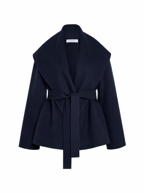 GABRIELA HEARST Harris Wrap Jacket in Dark Navy Double-face Cashmere