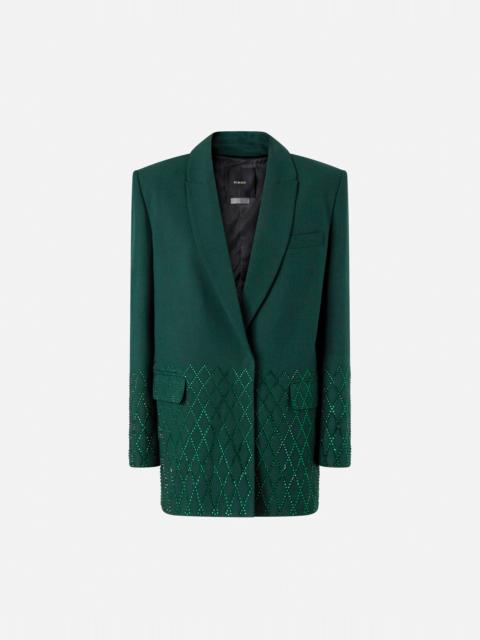 PINKO OVERSIZED BLAZER WITH RHINESTONES