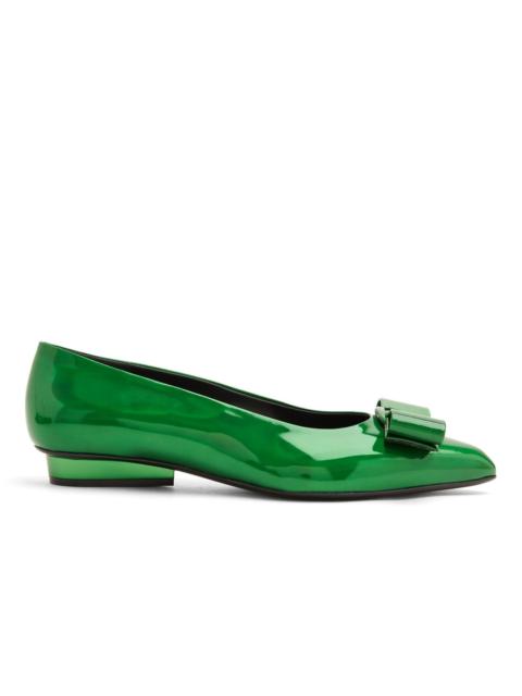 FERRAGAMO Salvatore Ferragamo Ladies Green Viva Ballet Flats