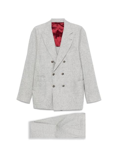 Brunello Cucinelli Wool and silk double-breasted suit