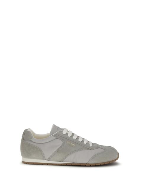 Prada Prada Suede And Fabric Sneakers
