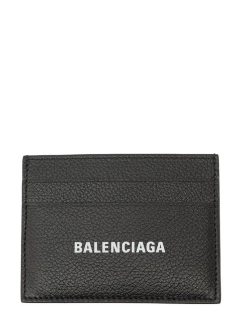 BALENCIAGA Balenciaga Men Cardholder With Contrasting Logo Lettering In Black Leather Men