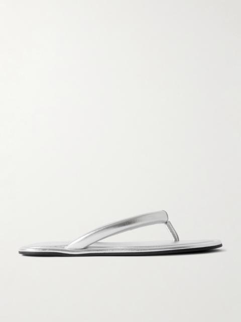 ST. AGNI Sumi Padded Metallic Leather Flip Flops