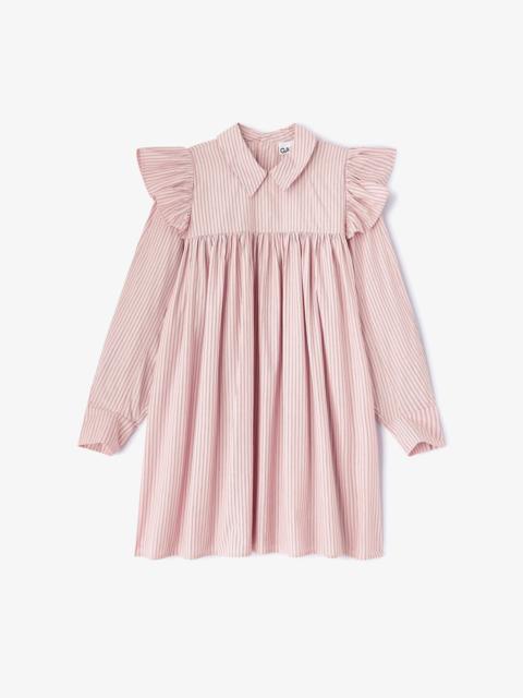 GANNI PINK MINI SHIRT DRESS