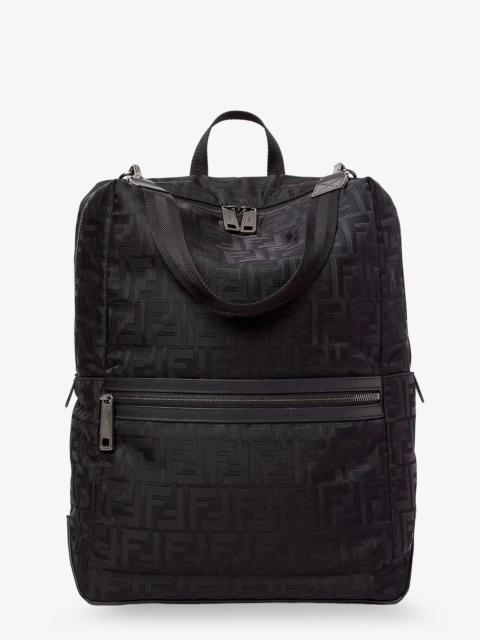 FENDI Fendi Padded FF Nylon Lui Backpack Black