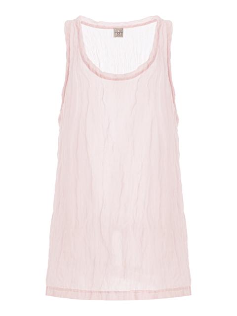 TOTEME Crinkled Gauze Tank pink