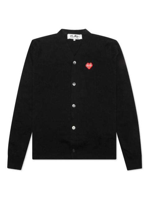 Comme des Garçons PLAY COMME DES GARCONS PLAY X THE ARTIST INVADER CARDIGAN - BLACK