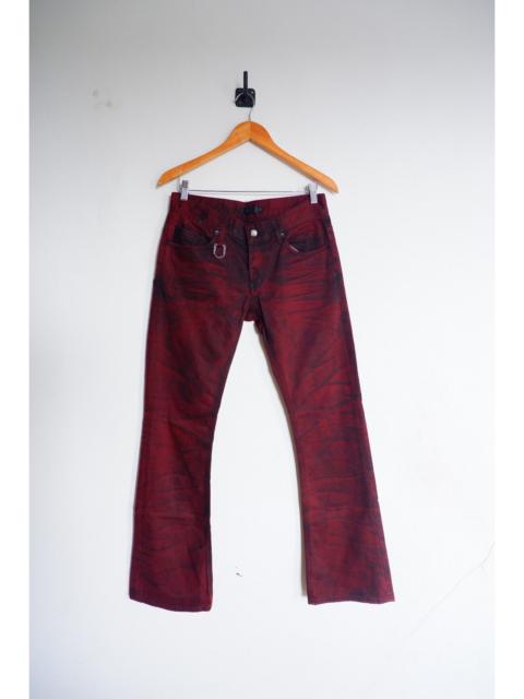 Other Designers Tornado Mart - Midas Oxblood Waxed Flared Jeans