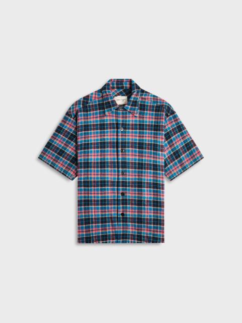 Greg Lauren $795 Greg Lauren Plaid Short Sleeve Shirt