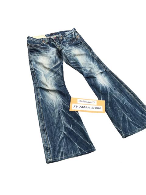 Other Designers Flared Blue Way Japanese jean Nippon Kapital thunderstorm flash wash jean low rise cut