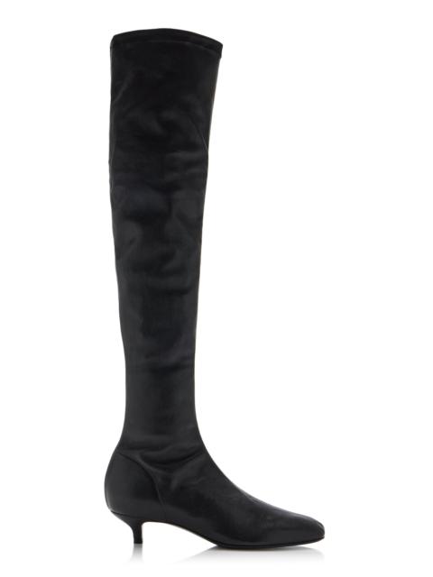 TOTEME Day Leather Over-The-Knee Boots black