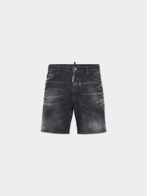 DSQUARED2 BLACK EASY WASH MARINE SHORTS