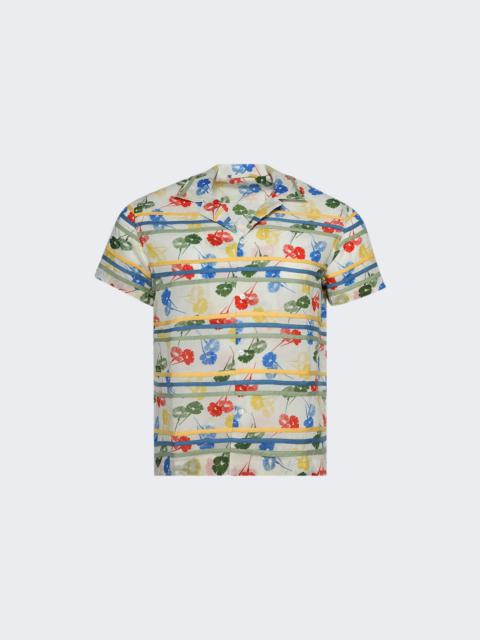 BODE Flower Stamp Short Sleeve Shirt Multicolor