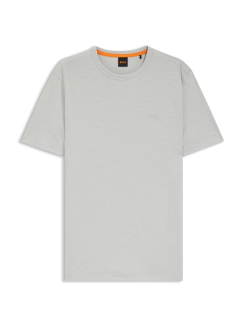 BOSS REGULAR-FIT T-SHIRT IN COTTON WITH MOULINE LOGO