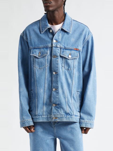 Martine Rose Martine Rose Oversize Denim Trucker Jacket in All Over Blue at Nordstrom