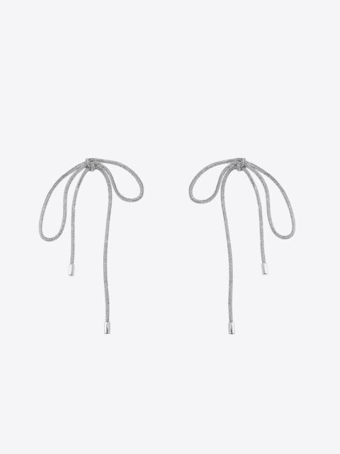 AREA LONG CRYSTAL KNOT EARRINGS