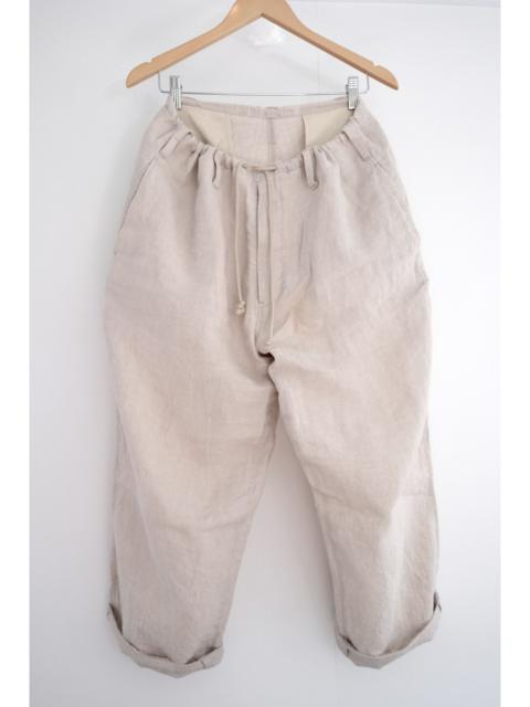 Yohji Yamamoto SS18 Linen Wide Drawstring Easy Pants