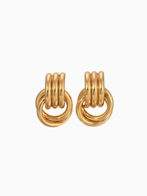 LoveShackFancy Heaven Mayhem Mini Knot Gold Earrings