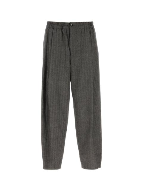 GIORGIO ARMANI Dark grey stretch wool blend pant
