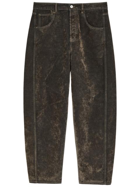 JACQUEMUS Jacquemus Le De Nîmes Mirada Flocked Barrel-leg Jeans