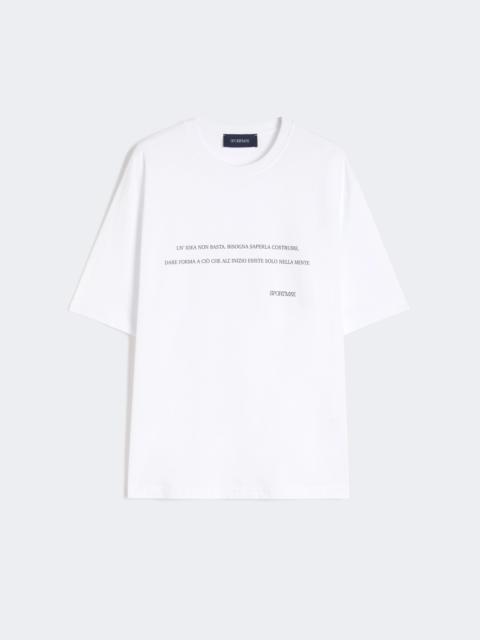Sportmax Printed cotton T-shirt - OPTICAL WHITE