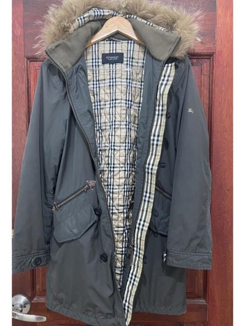 Burberry Burberry Fishtail Parka Faux Fur Jacket Nova Check