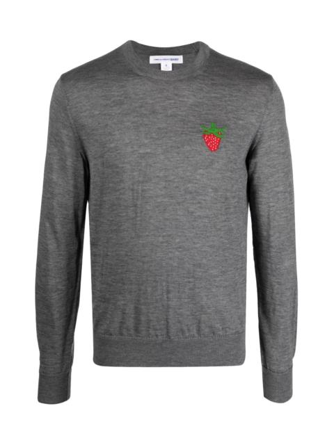Comme des Garçons SHIRT EMBROIDERED CREW-NECK JUMPER