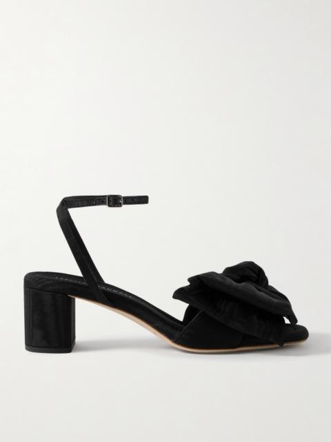 LOEFFLER RANDALL Carmen Bow-embellished Moire Sandals