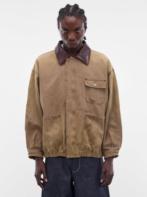 ssstein Khaki Faded Cotton Workwear Jacket