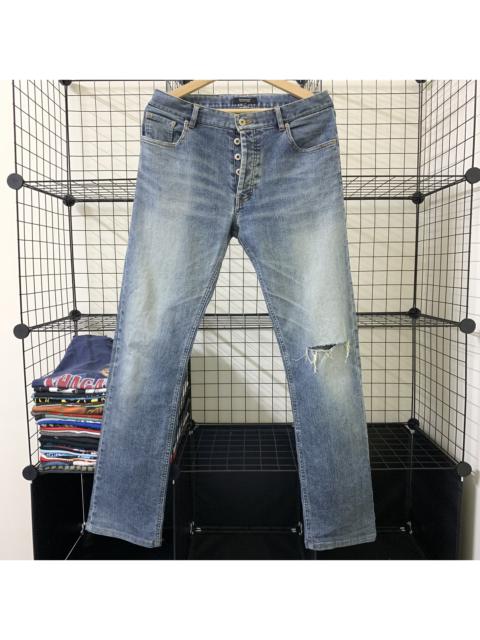 Other Designers Vintage - vintage burberry black label distress jeans (DISTRESS STYLE)