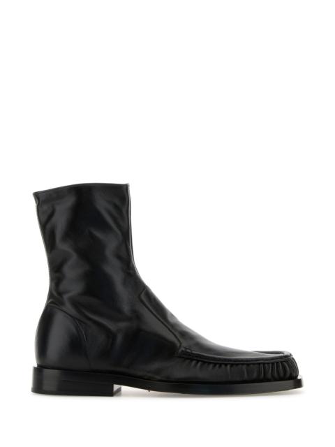 Jil Sander Black leather ankle boots