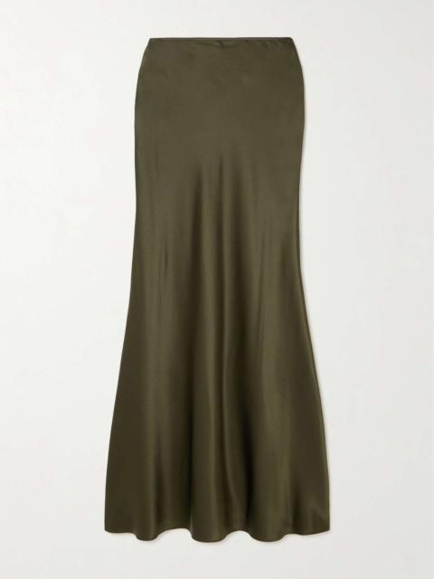 STAUD Odin silk-blend satin maxi skirt