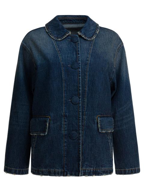 Prada Prada Washed Denim Jacket Blue Women